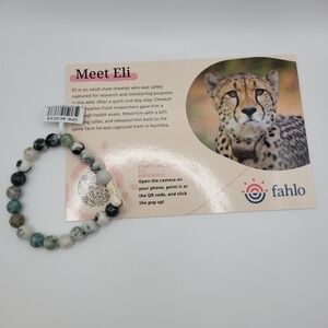 Fahlo Cheetah Tracking Bracelet Acacia Beaded Male Adult One Size